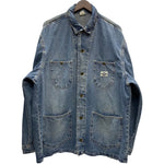 【曜日割引対象外】 リー Lee 90's DUNGAREES Cant Bustem デニムカバーオール USA製 ジャケット ブルー Lサイズ 201MT-3978 VB