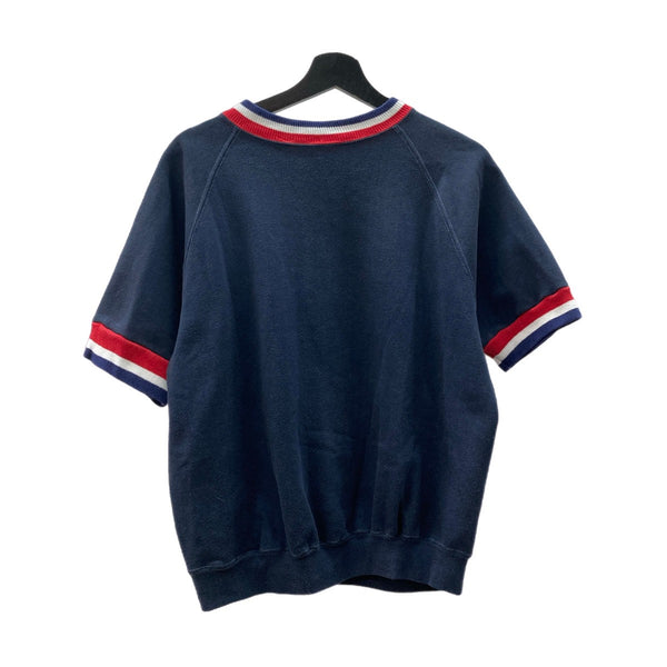 ヴィンテージ vintage 60s～ 60年代 Springfoot 半袖スウェット ラグラン ラインリブ トリコロール 紺 スウェット 無地 ネイビー Lサイズ 104MT-1273