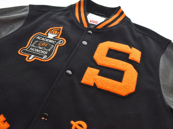 シュプリーム SUPREME Team Varsity Jacket チーム バーシティ ジャケット スタジャン スタジアム ジャンパー ジャケット ブラック Mサイズ 103MT-3333