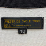 ウエストライド WESTRIDE HARDLY-DRIVEABLE VINTAGE RACING RAYON HALF ZIP 長袖カットソー ホワイト 40サイズ 201MT-4165