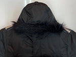 ステューシー STUSSY DOWN JACKET ダウン ジャケット N-3B フライト ニット切り替え ジップアップ ファー アウター 黒 ジャケット 総柄 ブラック Lサイズ 104MT-1653