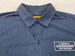 ネイバーフッド NEIGHBORHOOD CLASSIC WORK SHIRT クラシック ワーク シャツ 半袖 紺 半袖シャツ ロゴ ネイビー Lサイズ 104MT-1535