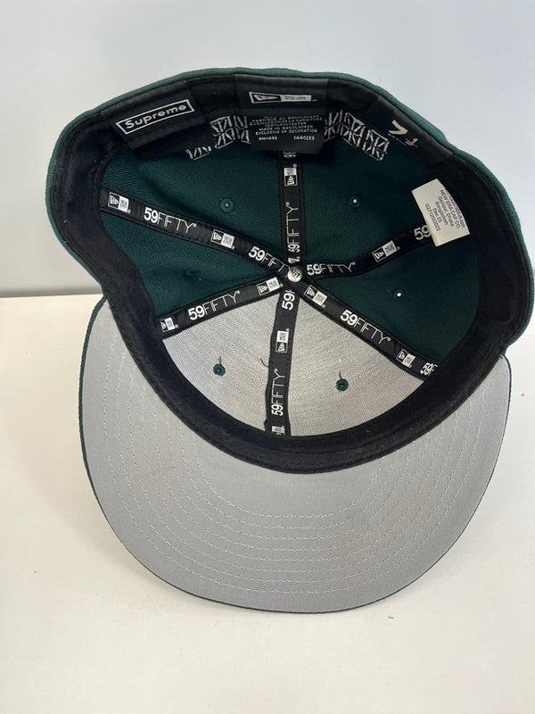 シュプリーム SUPREME Sharpie Box Logo New Era Dark Green  シャーピー ボックスロゴ ニューエラ サイズ 71/2 59.6cm 帽子 メンズ帽子 キャップ グリーン 101hat-162