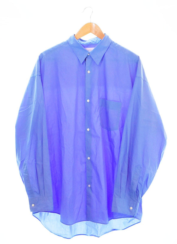 グラフペーパー Graphpaper Broad L／S Oversized Regular Collar Shirt レギュラーカラーシャツ GM241-50001B 1 長袖シャツ ブルー 103MT-1109