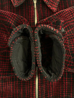 パタゴニア PATAGONIA 98年製 90s 90's USA製 ultra plush over shirt ウルトラプラッシュオーバーシャツ フリースジャケット チェック柄 XL ジャケット レッド 101MT-4804