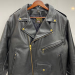 【曜日割引対象外】 バンソン VANSON ハイウェイマン ダブルライダース Dポケット USA製 レザー ジャケット ブラック 46サイズ 201MT-4147 VB