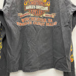 【曜日割引対象外】 ハーレーダビットソン HARLEY-DAVIDSON イーグル フレイム USA製 ロンT ブラック XLサイズ 201MT-4738 VB