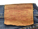 リーバイス Levi's 00s LVC 501 1966年モデル ダブルネーム 日本製復刻 赤耳 Vステッチ 黒カン 66501 デニム ブルー 32/36 103MB-671
