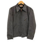 ヴィンテージ vintage 40's 50's 40～50年代 The Allen MFG.CO. ウールギャバジン スポーツジャケット ゴマ塩 ストライプ 菱形TALON ZIP - ジャケット グレー 101MT-4995