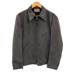 ヴィンテージ vintage 40's 50's 40～50年代 The Allen MFG.CO. ウールギャバジン スポーツジャケット ゴマ塩 ストライプ 菱形TALON ZIP - ジャケット グレー 101MT-4995