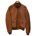 アヴィレックス AVIREX A-1 レザージャケット 6151112 ジャケット ブラウン 40サイズ 201MT-4686