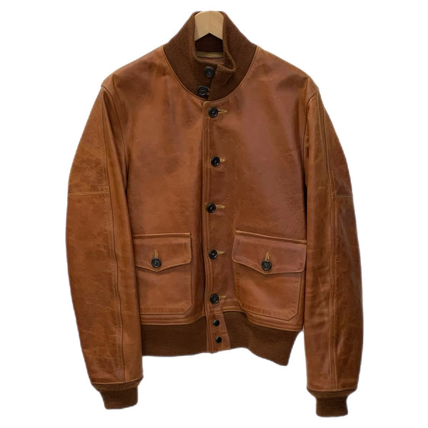 アヴィレックス AVIREX A-1 レザージャケット 6151112 ジャケット ブラウン 40サイズ 201MT-4686