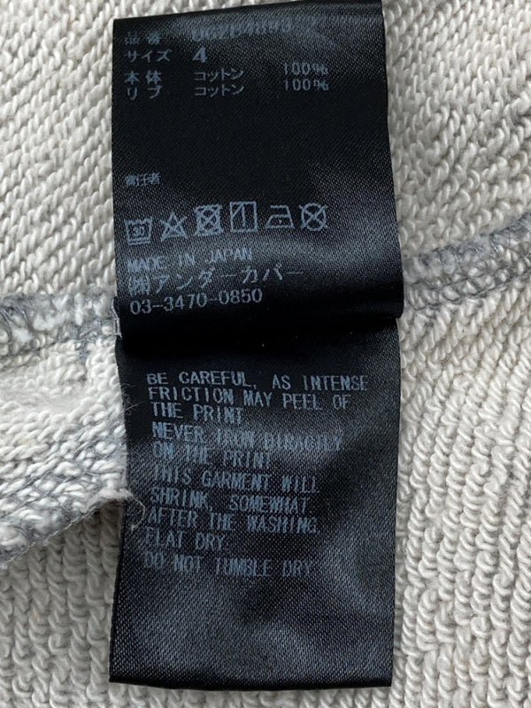 アンダーカバー UNDERCOVER Message from God sweat メッセージ フロム ゴッド スウェット トレーナー 灰 サイズ 4 SIZE 4 スウェット プリント グレー 104MT-1567