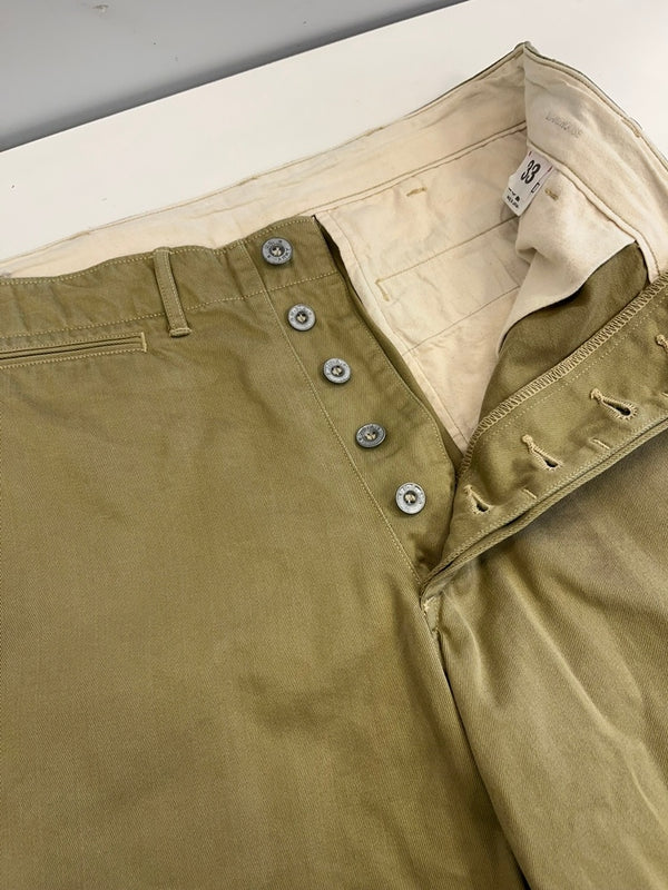 ウェアハウス WAREHOUSE M-41 M41 TYPE U.S.ARMY CHINO PANTS アーミーチノ ミリタリー 茶 チノパン ベージュ 33 101MB-782