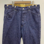 【曜日割引対象外】 ウエアハウス WAREHOUSE HELLER'S CAFE シンチバック サスペンダーボタン デニム ブルー 32サイズ 201MB-896 VB