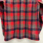 【曜日割引対象外】 ペンドルトン PENDLETON 70's 開襟シャツ シャドーチェック ウール 長袖シャツ レッド Mサイズ 201MT-4399 VB