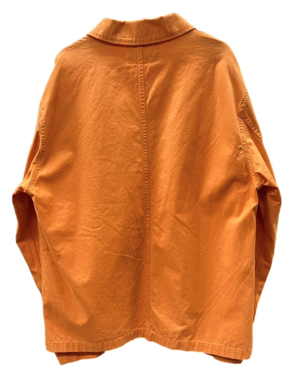 ステューシー STUSSY Torque Jacket トルクジャケット ワークジャケット ライトアウター ミリタリー ステンカラー フロントボタン ロゴプリント ORANGE 橙色 ジャケット ワンポイント オレンジ XLサイズ 104MT-1801