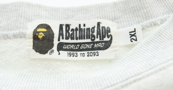 アベイシングエイプ A BATHING APE SHARK CREW NECK スウェット 001SWI301013M 2XL スウェット グレー 3Lサイズ 103MT-3169