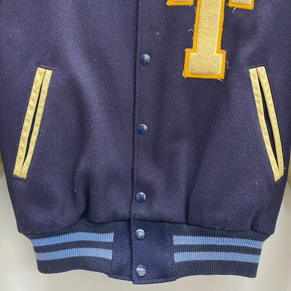 【曜日割引対象外】 ゴールデンベアー GOLDEN BEAR 60's Stadium Varsity Jacket スタジャン ジャケット ネイビー Mサイズ 201MT-4019 VB