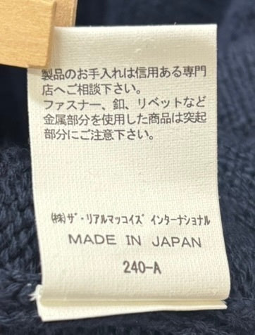 【曜日割引対象外】  リアルマッコイズ THE REAL McCOY’S コットンサマーカーディガン COTTON SUMMER CARDIGAN MC24016 カーディガン ネイビー 38サイズ 201MT-3164 VB