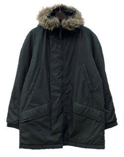 グッドイナフ Goodenough MODS COAT モッズ コート 裏キルティング ジップアップ ファー アウター ジャケット GDEH 黒 ジャケット 無地 ブラック Lサイズ 104MT-2141