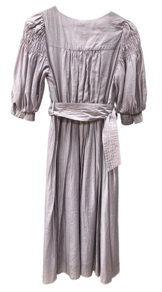 ハーリップトゥー Her lip to AIRY VOLUME SLEEVE DRESS エアリー ボリューム スリーブ ドレス ハイウエスト ウエストマーク MISTY LILAC くすみピンク 1231305044 ワンピース ピンク Sサイズ 104LT-168