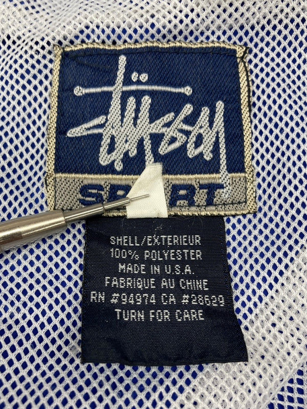 ステューシー STUSSY OLD USA製 STUSSY SPORT JACKET オールド ステューシー スポーツ ジャケット 青 ジャケット ロゴ ブルー Lサイズ 104MT-1967