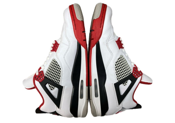 ナイキ NIKE 20年製 AIR JORDAN 4 RETRO FIRE RED エア ジョーダン レトロ ファイヤー レッド AJ4 スウッシュロゴ 白 赤 黒 DC7770-160 メンズ靴 スニーカー ホワイト 27.5cm 104S-843