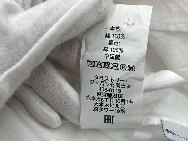 コーチ COACH リンクル ボタン ダウン ドレス WRINKLE BUTTON DOWN DRESS 半袖 シャツ SHIRT ウエストマーク WHITE 白 CG064 ワンピース ホワイト Mサイズ 104LT-166