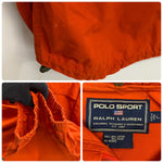 【曜日割引対象外】 ラルフローレン RALPH LAUREN 90's POLO SPORT コットン ナイロン アノラック プルオーバー パーカー ジャケット オレンジ Lサイズ 201MT-4870 VB