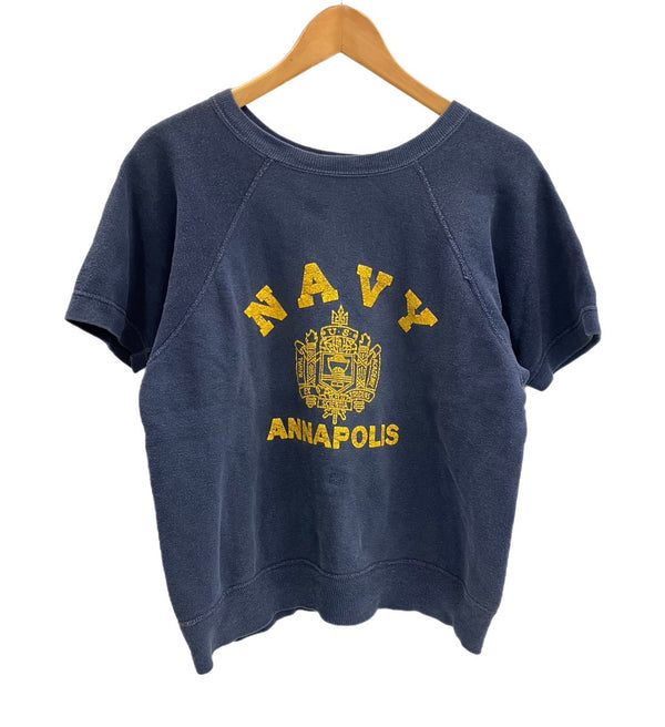 ヴィンテージ vintage 60's 60年代 US NAVY ANNAPOLIS フェード MILITARY ミリタリー 半袖スウェット  - スウェット ネイビー 101MT-4743
