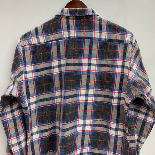 【曜日割引対象外】 ヴィンテージ vintage 60's Weareis gold チェックシャツ 長袖シャツ ブルー Mサイズ 201MT-4269 VB