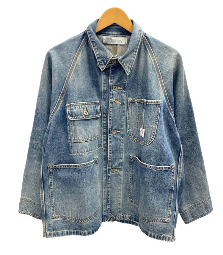 ダイリク DAIRIKU Wash N' WEAR Denim Cover All 20AW デニムカバーオール 青 MADE IN JAPAN  ジャケット ブルー Mサイズ 101MT-2659 | 古着通販のドンドンサガール