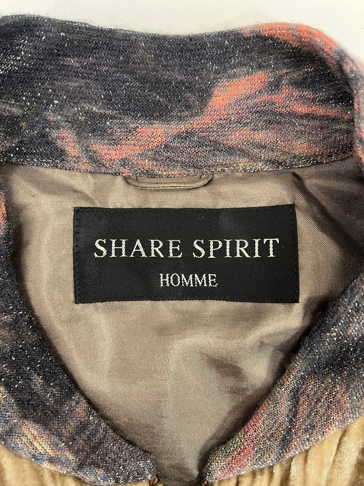 シェアースピリット SHARE SPIRIT HOMME シルク 総柄 ベロア