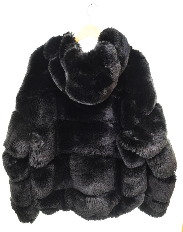 シュプリーム SUPREME 2021FW WTAPS Faux Fur Hooded Jacket ダブルタップス フェイクファー フード ジップアップジャケット ジャケット ブラック Lサイズ 103MT-3130