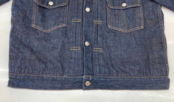 ワンピースオブロック One Piece Of Rock 2nd デニムジャケット Gジャン ハギ付き 407XXX 1954モデル M-54 バンダナ 濃紺 サイズ48 ジャケット 無地 ネイビー 104MT-1040
