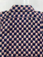 ラルフローレン RalphLauren 90s OPEN COLLAR SHIRT オープン カラー シャツ FORREST アロハ ハワイアン USA製 半袖 開襟 青 半袖シャツ チェック ブルー Mサイズ 104MT-1511