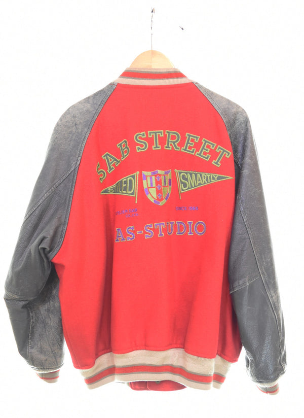 サブストリート Sab Street  90年代 メルトン ウールスタジャン ジャケット レッド 103MT-3240
