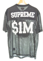 シュプリーム SUPREME  20SS Glitter Football Top グリッター ロゴ メッシュ フットボール トップ Tシャツ ブラック Mサイズ 103MT-3339