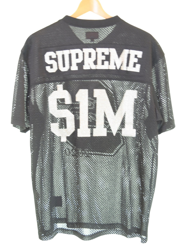 シュプリーム SUPREME  20SS Glitter Football Top グリッター ロゴ メッシュ フットボール トップ Tシャツ ブラック Mサイズ 103MT-3339