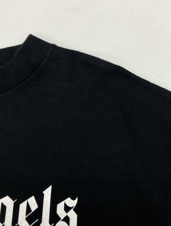 パームエンジェルス PALM ANGELS SPRAYED LOGO TEE スプレー ロゴ Tシャツ 半袖 クルーネック カットソー 黒 PMAA001S20413055 Tシャツ プリント ブラック Lサイズ 104MT-1142