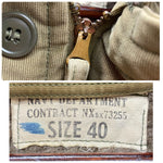 【曜日割引対象外】 ヴィンテージ vintage 40's U.S.NAVY N-1 デッキジャケット NAVY DEPARTMENT ジャケット カーキ 40サイズ 201MT-3431 VB