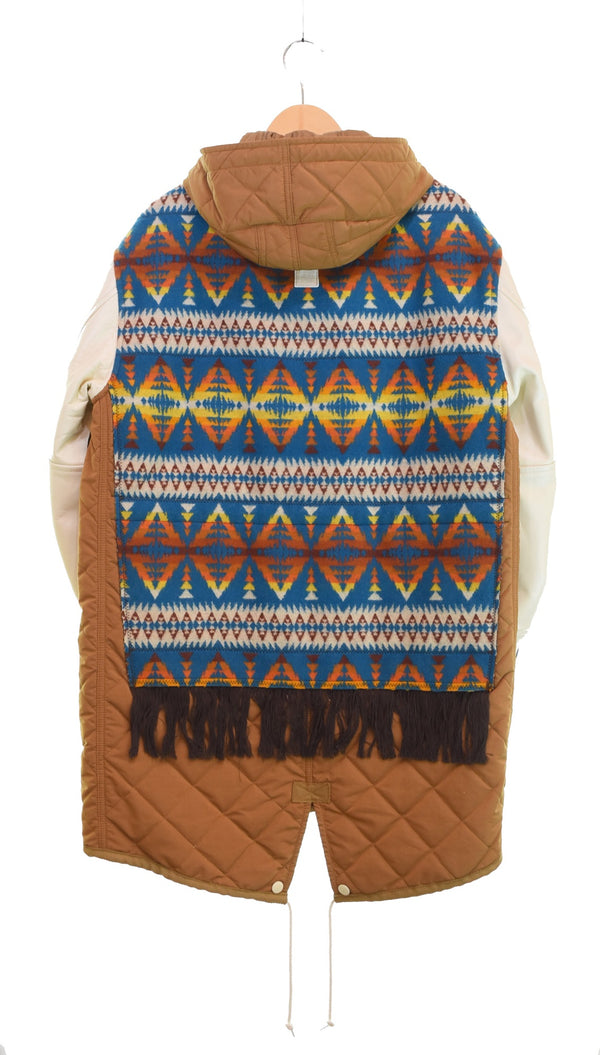 コムデギャルソン COMME des GARCONS JUNYA WATANABE × PENDLETON ジュンヤワタナベ 22AW AZTEC COAT モッズコート 切替 WJ-C005 コート マルチカラー SSサイズ 103MT-3285