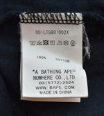 アベイシングエイプ A BATHING APE  RELAXED TIGER L/S TEE リラックスドタイガー ロングスリーブT バックプリント 袖プリント 001LTG801002X ロンT ブラック Lサイズ 103MT-3425