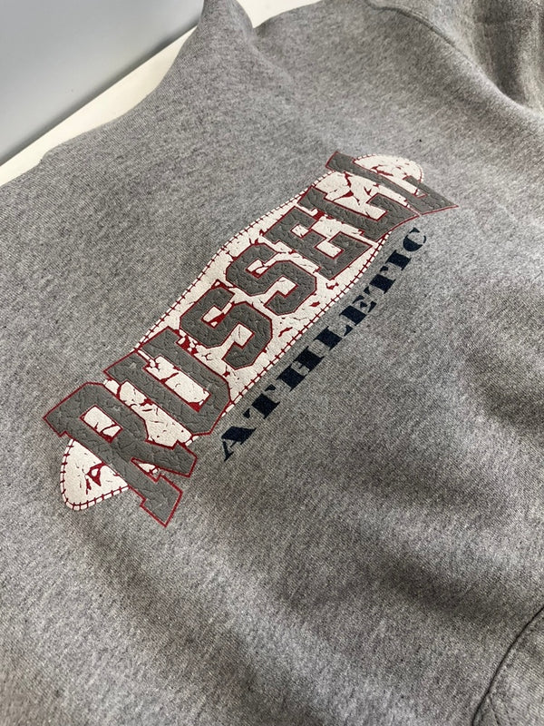 ラッセルアスレチック RUSSELL ATHLETIC 90s 90’s フロントロゴ フーディ vintage ヴィンテージ USA製 アメリカ製 パーカ グレー Lサイズ 101MT-4311