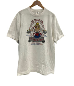 ヴィンテージ vintage 90's 90年代 FRUIT OF THE LOOM HOOTERS フーターズ ピンナップガール アートT 企業モノ シングルステッチ MADE IN USA アメリカ製 XL Tシャツ ホワイト LLサイズ 101MT-4916