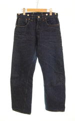 ウエアハウス WAREHOUSE シンチバック ボタンフライ サスペンダーボタン ストレート デニム パンツ デニム ブルー 30 103MB-437