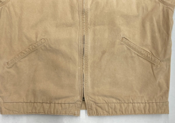 ダブルアールエル RRL 90s DUCK JACKET ダック ジャケット デトロイト 三ツ星タグ コーデュロイ USA製 Ralph Lauren 薄茶 ジャケット 無地 ベージュ Mサイズ 104MT-1347