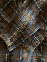 アクレント ACLENT ルーズシャギーダブルジャケット チェック ジャケット ブラウン フリーサイズ 101LT-251