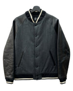 ステューシー STUSSY × fragment フラグメント Varsity jacket バーシティ ジャケット スタジャン 黒 ジャケット 無地 ブラック Lサイズ 104MT-2064